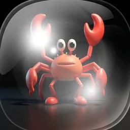 Cartoon Mr. Krab Walking