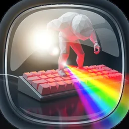 MAN SMASHING KEYBOARD