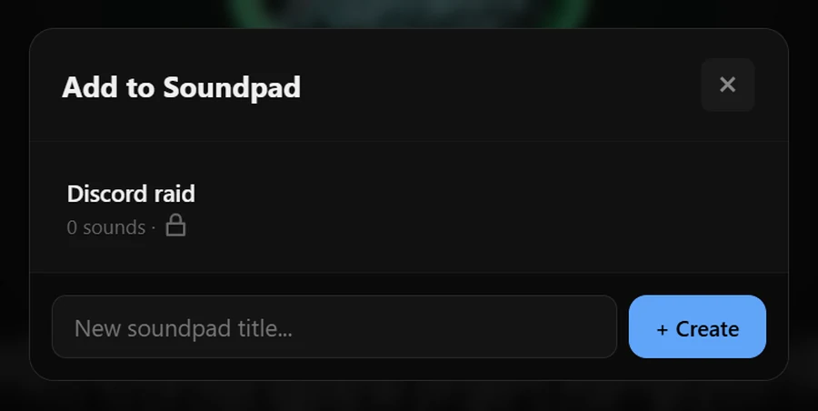 Add to soundpad, from any sound page