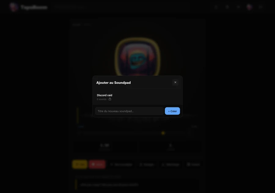 « Ajouter au Soundpad » — depuis n'importe quelle page de son