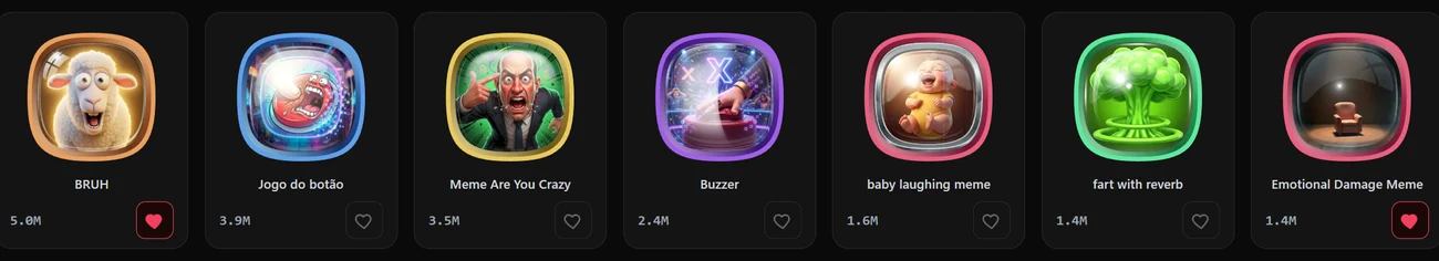 Tap the heart on any button