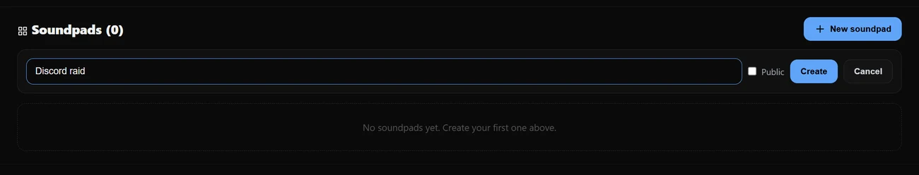 Create a soundpad for a moment